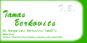tamas berkovits business card